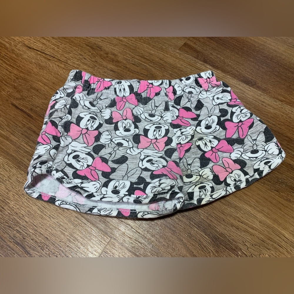 Disney Minnie Mouse Pink and Gray Kids Shorts